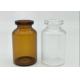 10ml FDA Clear Glass Pill Bottles With Airtight Rubber Stoppers