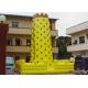 Yellow Tall Inflatable Sports Games / Inflatable Climbing Wall For Fun