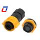 Industrial 10Pin Waterproof Data Connector , Plastic Male Female Connector