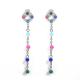 Hanging Stainless Steel Stud Earrings For Women / Silver Plated Jewelry