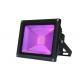 50W 395nm UV LED Flood Light Kills Virus , Die Casting Aluminum Black UV Light