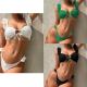 Bikini Style Trendy Beachwear For Women Sexy Lady The New Type Comfortable Backless Pure Color Black Green Green Durable