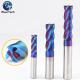 Nano Four Flutes Carbide End Mill And Milling Cutters HRC65 HRC58 HRC55 For Metal Steel Cutting
