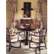 Wood Mahogany Round Restaurant Hotel Dining Table With Chair