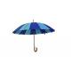 J Shape Wooden Stick Umbrella , Raines Umbrella Wooden Handle Windproof Frame