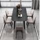 Nordic Minimalist Wood Dining Table Light Luxury Modern For 6 People