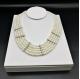 White Leather Necklace Bust Display Stand Eco Friendly Delicated Arts For Ladies