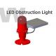 Solar Red Tower Obstruction Light Aircraft Warning Lights On Tower Cranes