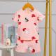 Flower Summer Pyjama Sets / Pink Silk Pajamas 80cm 90cm height