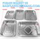 Disposable Food Packaging Disposable Tin Foil Dishes Catering Aluminium Foil Container Foil Tray With Plastic Lid