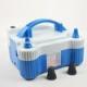 Portable Dual Nozzle Electric Balloon Blower 110V 600W White / Blue Color