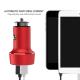 3.1A Dual USB CAR CHARGER with Voltage Monitoring Aluminum Alloy Multi colors to choose Automatic Matching Voltage