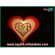 190T Nylon Cloth Inflatable Lighting Decoration Heart Shape Love For Party