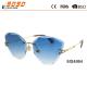 New arrival Rimless metal sunglasses with plastic tip,UV 400 Protection Lens