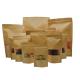 Brown Frosted Window Height 20cm Kraft Paper Pouches