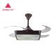 Brown 70 Watt Flush Mount Retractable Ceiling Fan Light With Remote 5250lm