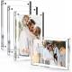 Magnetic Acrylic Photo Block Sign Holder Desktop Display Self Standing Picture Photo Frame