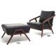 America style wooden frame home upholstered lounge chair furniture