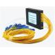 Yellow Optical Fiber 1*16 PLC Fiber Splitter With SC / UPC Connector For Data Communication