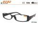Hot sale style reading glasses with plastic  frame ,suitable for women and men