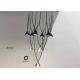 Modern Indoor Dining Room Black Pendant Restaurant Showroom Ceiling LED Chandelier