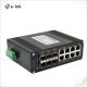 IP40 Industrial Ethernet Switch 8 Port 10 100 1000T 802.3at PoE + 6 Port 1000X SFP