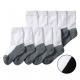 Soft knitted custom color white/grey kids school socks