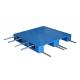 Blue Industrial Plastic Pallet Hygienic Washable With Steel Tube