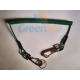 Anti-drop Fashionable Dark Green Coiled Tether Leash w/Heavy Duty Snap Hook2pcs and Split Ring1pcs