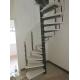 Spiral StaircaseVH05S  Spiral Stainless Steel Stair Tread Beech Curved Glass Handrail 304 Stainless Steel