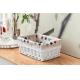 wicker table storage basket bathroom basket with mat customize size square shape