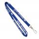Blue Sports Whistle / Keys Tubular Lanyard Free Artwork Under Customer Logo
