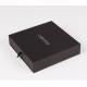 Custom Scarf Gift Box , Rigid Drawer Boxes With Black Ribbon 18cmx14cmx6cm