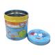 Diameter 8cm CMYK Print Round Metal Tins With Lids For Candy Tea Packing