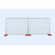 2.1m Tall Construction Safety Fence Panels , 75x100mm Mesh Portable Security Fence