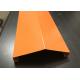 Orange Custom V Shaped Aluminium Strip Ceiling Open View Aluminium Suspended System