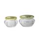 15g 30g 50g Ivory Acrylic Cosmetic Cream Jar , Cosmetic Cream Containers Golden Lid