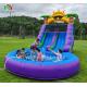 Double Lane Inflatable Water Slide Combo With Pool Obstacle To Climb Inflatable Pool Slides