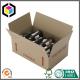 Red Wine Bottle Corrugated Shipping Box; Flexo Color Print Shipping Box