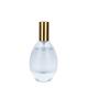 50ml Transparent Glass Clear Cylindrical Bottle With Golden Lid For Empty Cosmetic Glass Bottles