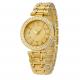 Customized Color Brass Wrist Watch , Gold Plated Quartz Ladies Wrist Watches