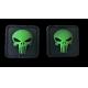 Soft Velcro Backing Rubber Morale Patches Skull Glow In The Dark