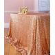Reception Fabric Table Cover 50 X 80 , Rose Gold Sequin Fabric Tablecloth