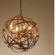 American Retro Industrial pendant light Iron Ball 4*E14 Bulb Loft Creative Home round pendant light(WH-VP-124)