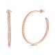 Hoops Netflix 925 Silver CZ Earrings Rose Gold 40mm Hoop Earrings for Women