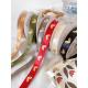 16mm Heart Pattern Gold Foil Printed Ribbon For Gift Packing And Decoration
