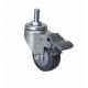 Customized Request Zinc Plated 2.5 70kg Threaded Brake PU Caster for Customization