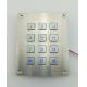 IP65 waterproof 3X4 panel mounted illuminated keypad with flat key buttons