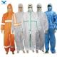 60-70GSM Sf Coveralls with Strip Customized CE En14126 Isolarion Hooded Suit Suitable