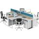L-shaped Corner Modern Simple Partition Financial Screen Office Desk for Staff Workstation